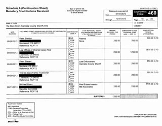 Alameda County Sheriff Ahern Form 460 7/1/13 to 12/31/13