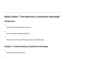 Technologies Driving Competitive Advantage | PDF