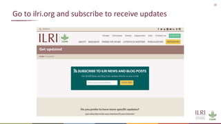 Animal and Human Health program communications