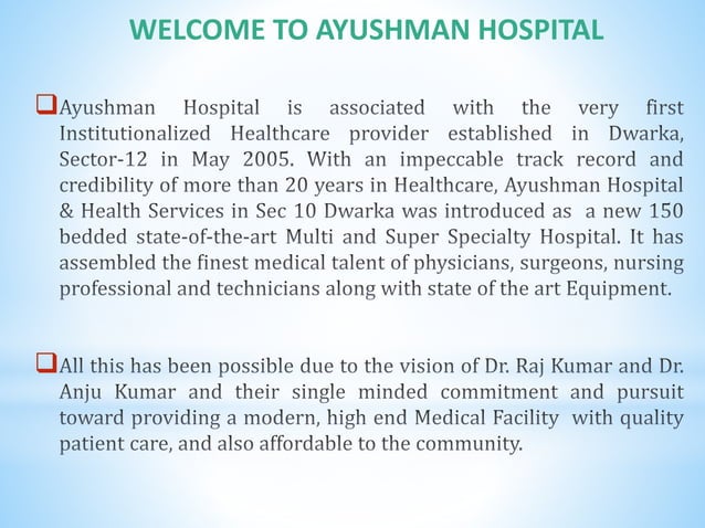 Ayushman Hospital and Health Service | PPTX | Healthcare Industry ...