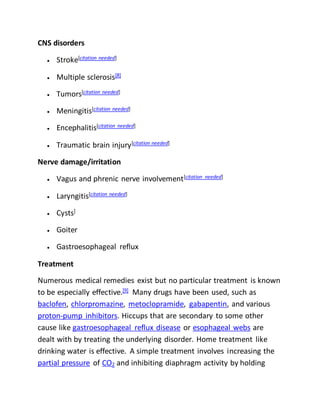 gabapentin used for hiccups
