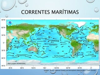CORRENTES MARÍTIMAS
Imagem: NOAA - National Oceanic and Atmospheric Administration / Public Domain.
 