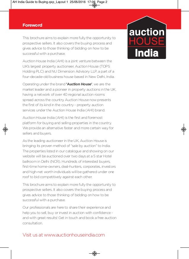 Auction House India guide to Buying and Selling