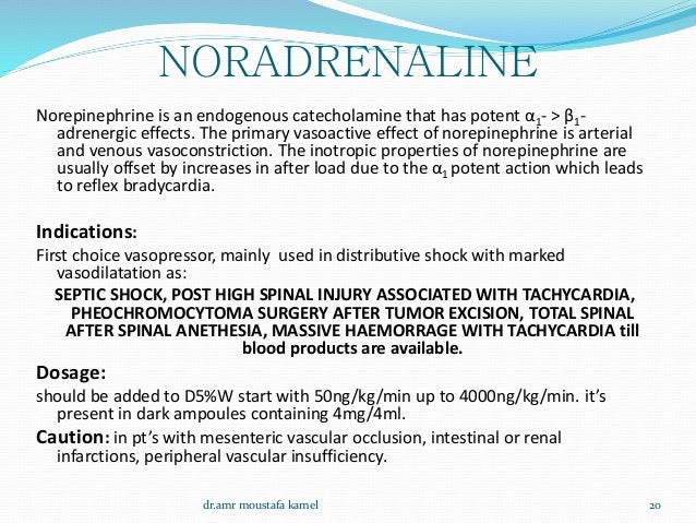 Norepinephrine Infusion Rate Chart