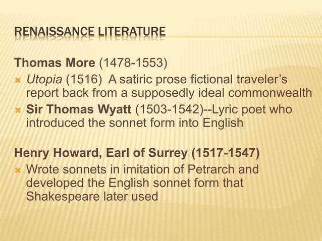 A history of english literature | PPT