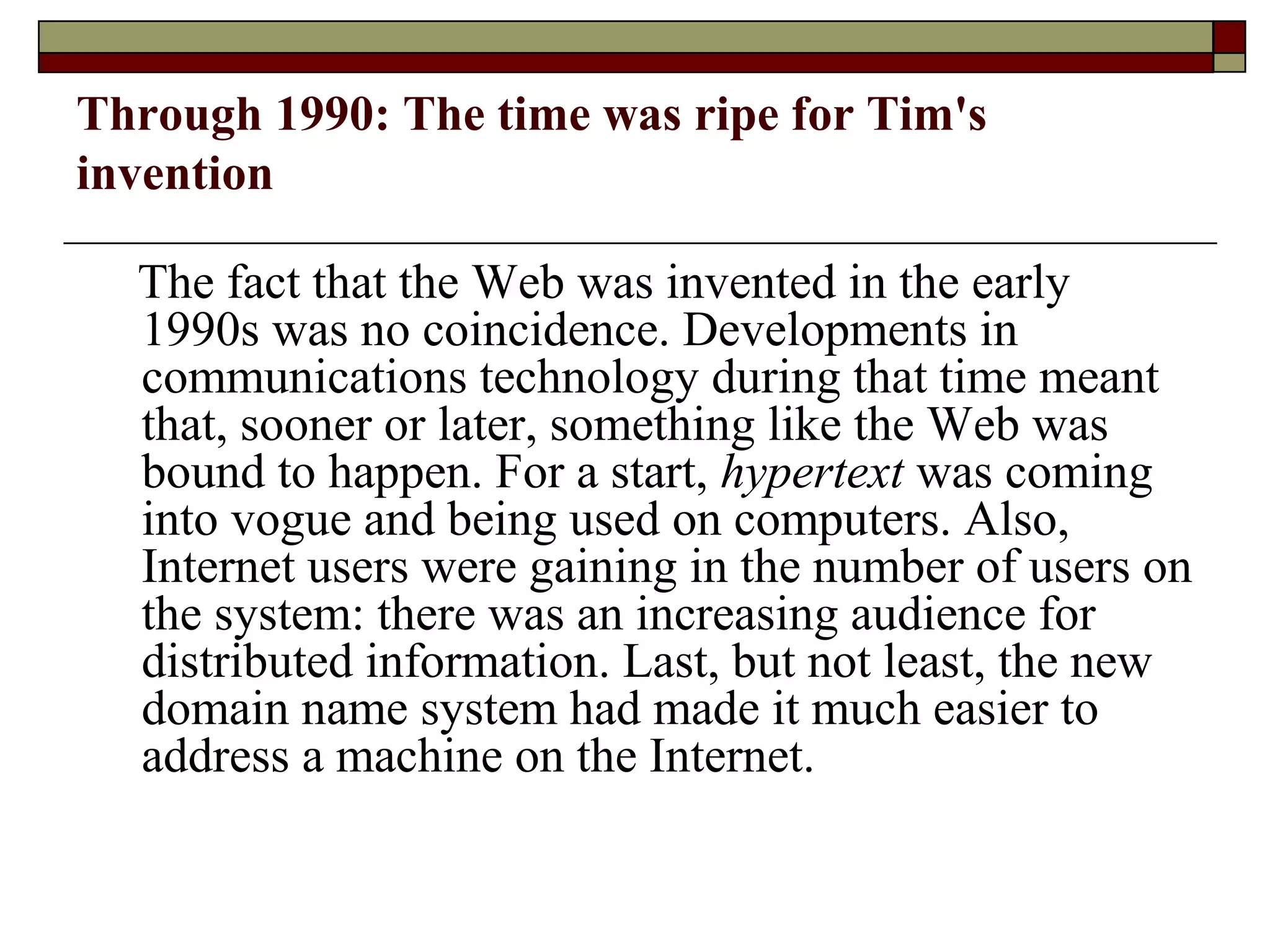 A history of html | PPT | Web Design and HTML | Internet
