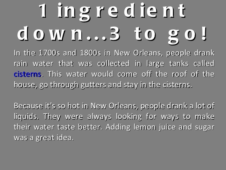 A history of lemonade