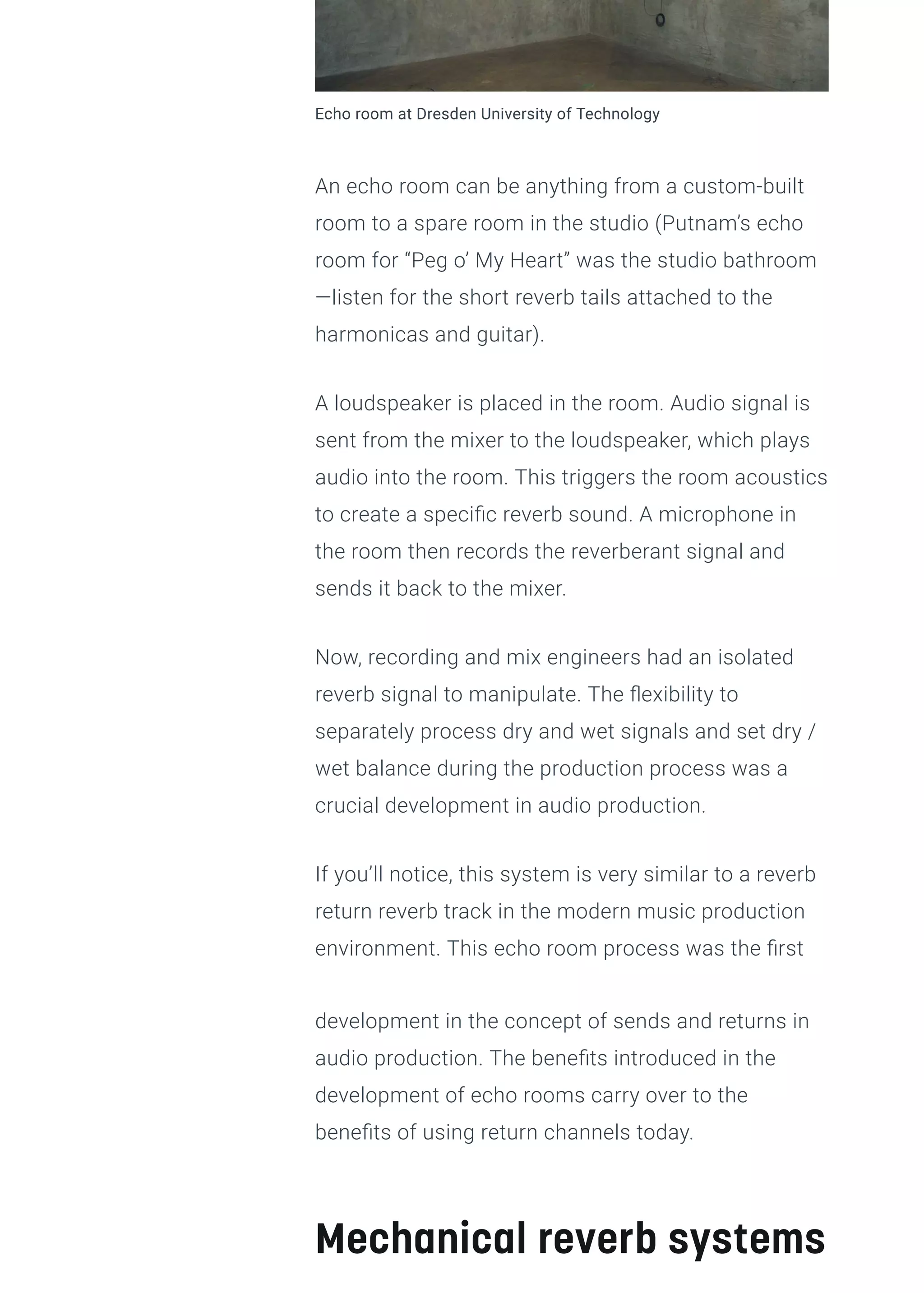 A history of reverb in music production | PDF