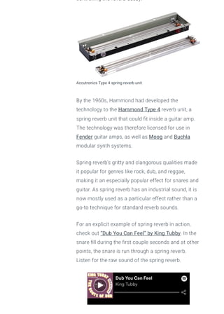 A history of reverb in music production | PDF