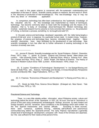 A HISTORY OF SCIENCE AND TECHNOLOGY IN THE PHILIPPINES | PDF