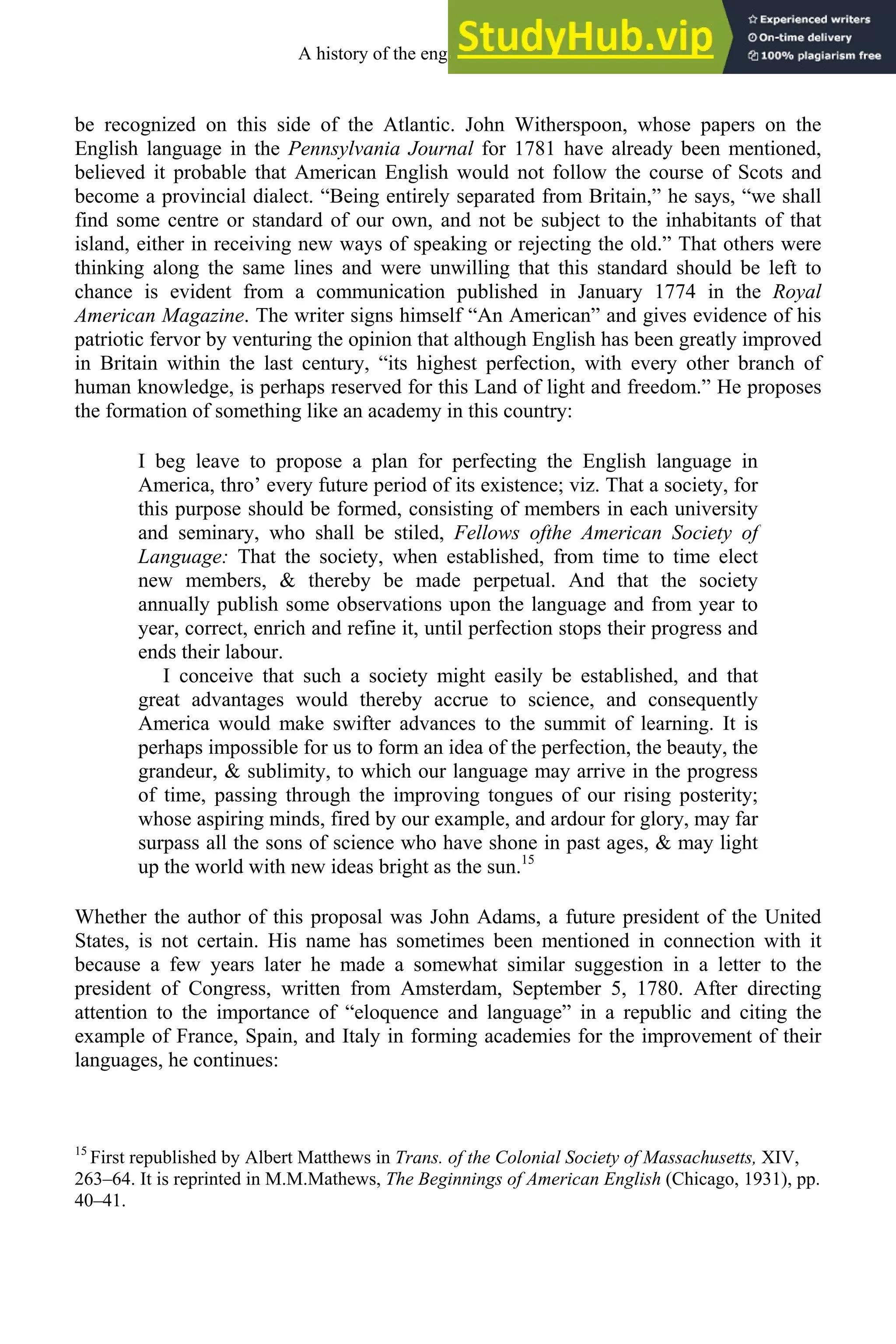 A History Of The English Language By Albert C.Baugh And Thom