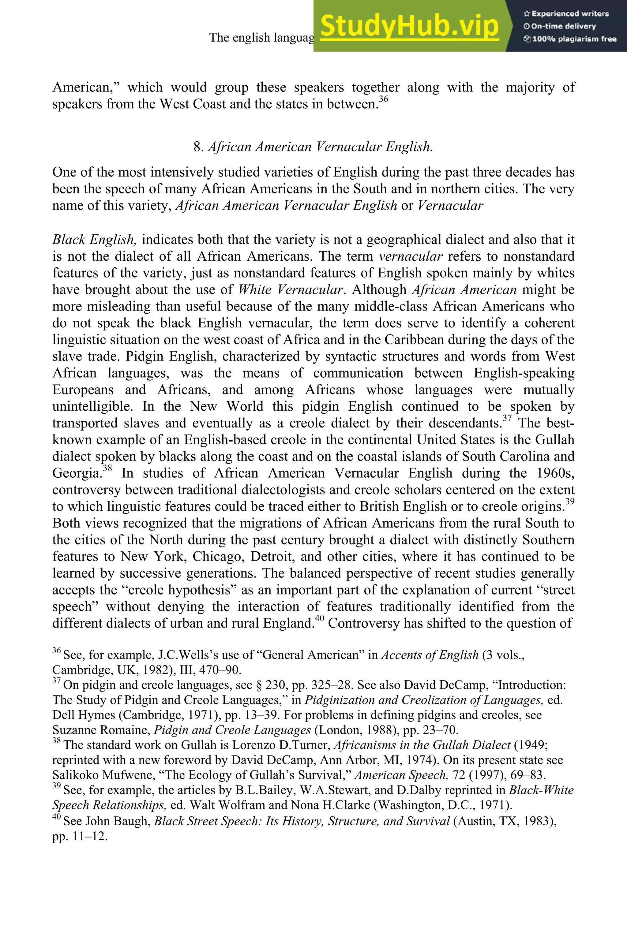 A History Of The English Language By Albert C.Baugh And Thom