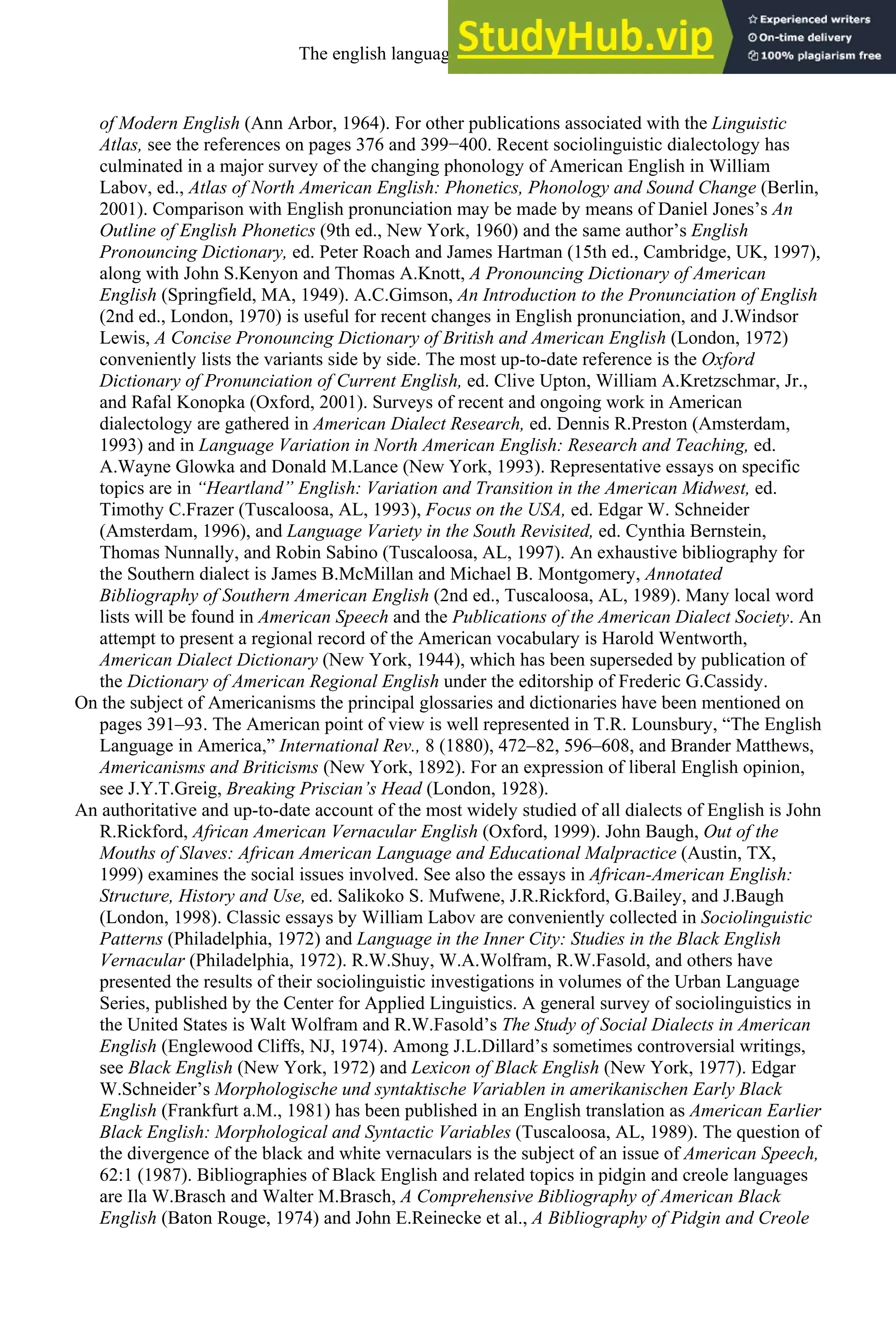 A History Of The English Language By Albert C.Baugh And Thom