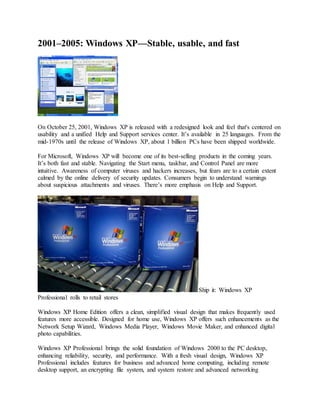A history of windows | DOCX