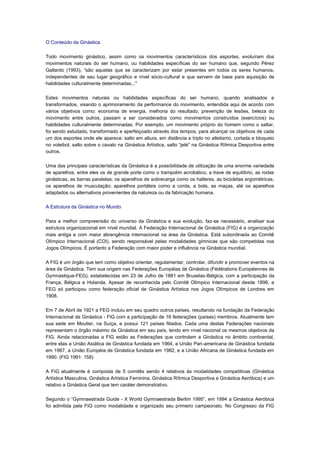 A história da ginástica confunde