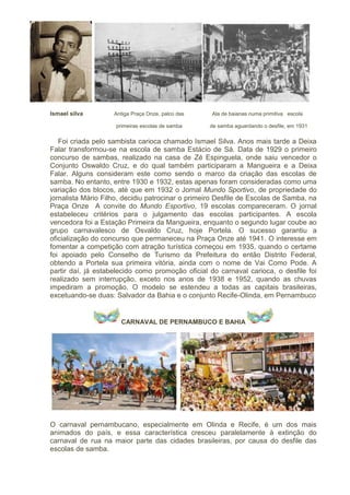 A história do carnaval