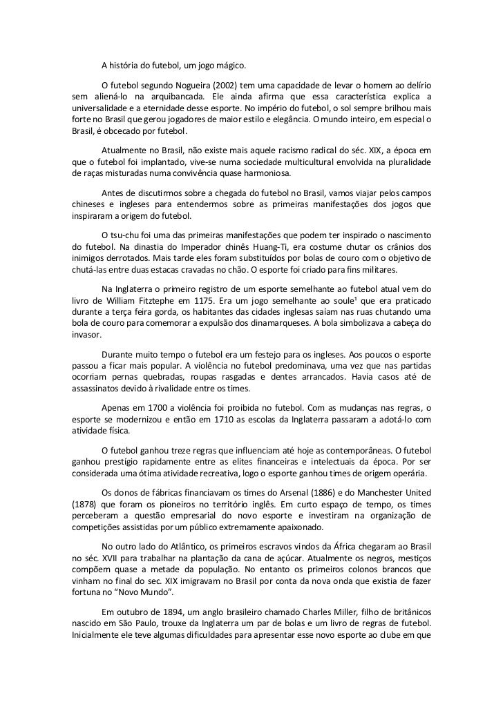 Resumo Do Livro Uma História De Futebol
