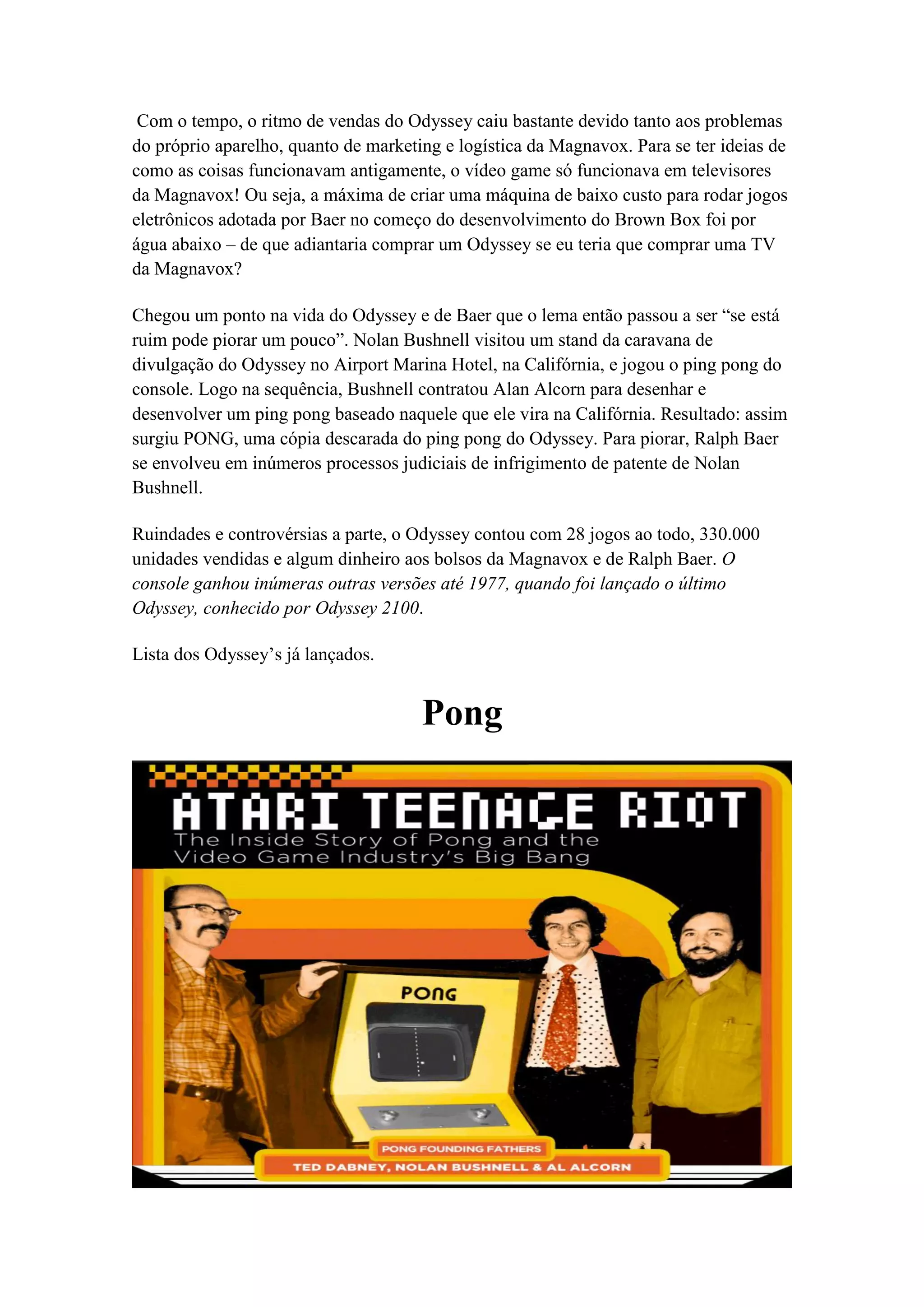 A história dos videogame | PDF