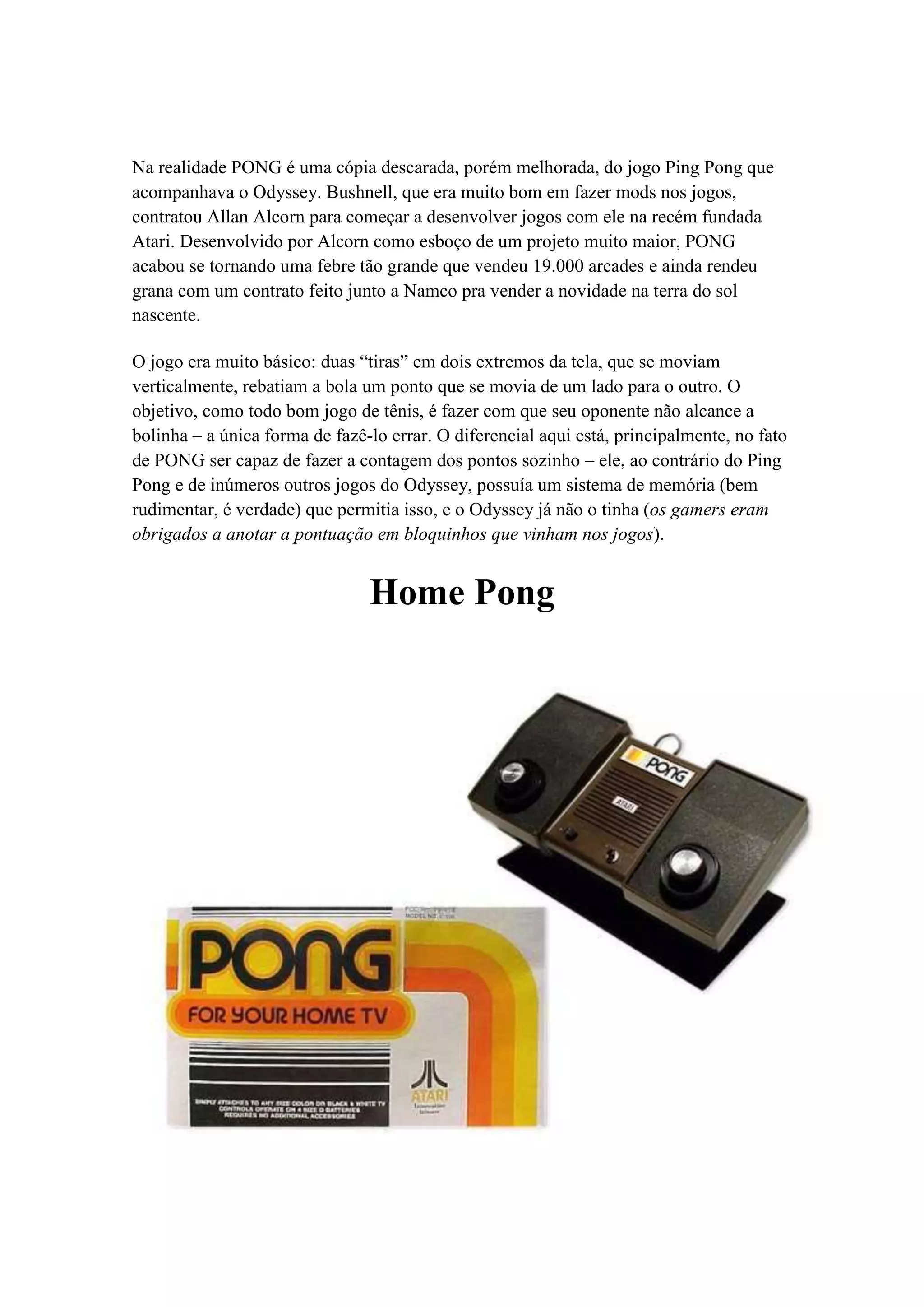 A história dos videogame | PDF