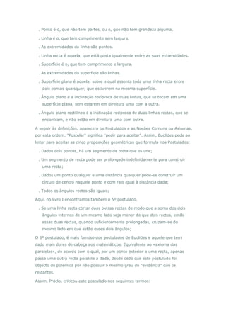 A história e biografia de euclides