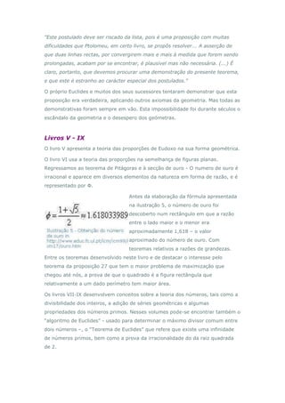 A história e biografia de euclides