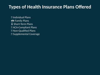 Health Insurance Coverage Plans | AHiX Marketplace | PPTX