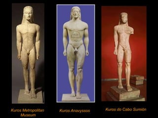 Kuros Metropolitan
Museum
Kuros Anavyssos Kuros do Cabo Sumión
 