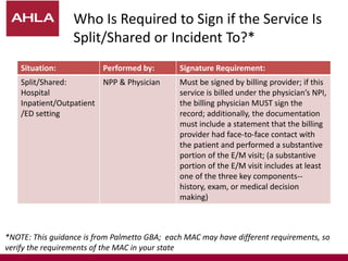 The Anatomy of Incident-To and Split/Shared Billing | PPTX