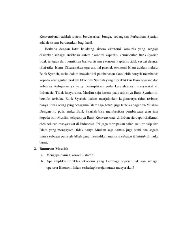 Implikasi Praktek Ekonomi Islam Terhadap Kesejahteraan Masyarakat