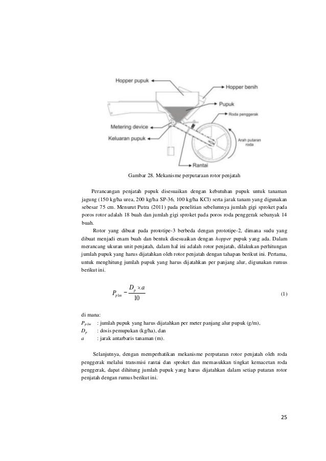Peningkatan Kinerja Mesin Penanam dan Pemupuk Jagung 