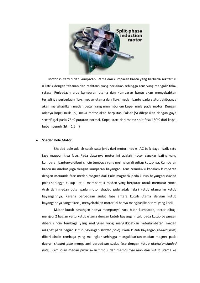 Jenis jenis Motor Listrik Jenis jenis Motor Listrik