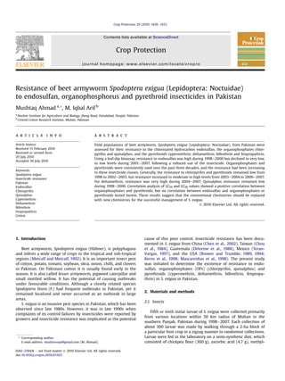 Pakastani Insects Ahmad, M., & Arif, M. I. (2010). Resistance of Spodoptera exigua to ...