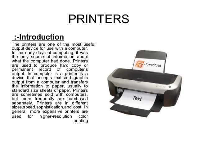 where can you use a computer and printer