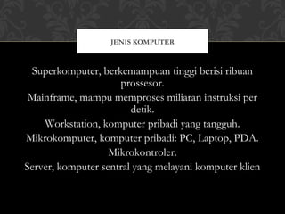 presentasi Perkembangan IT Komputer | PPT