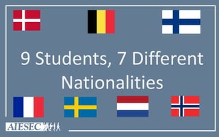 9 Students, 7 Different
Nationalities
 