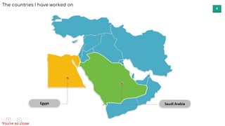6
The countries I have worked on
You're so close
 