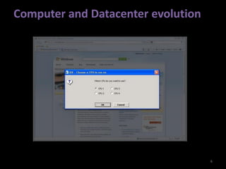 Computer and Datacenter evolution
6
 