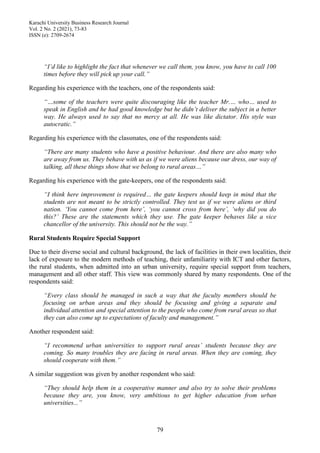 Challenges of Rural Students in Urban Universities | PDF