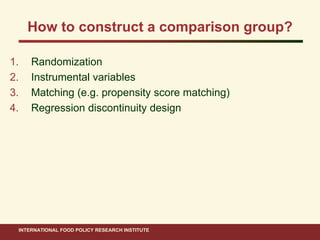 Ahmed ifpri impact evaluation methods_15 nov 2011