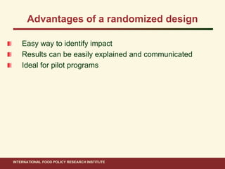 Ahmed ifpri impact evaluation methods_15 nov 2011