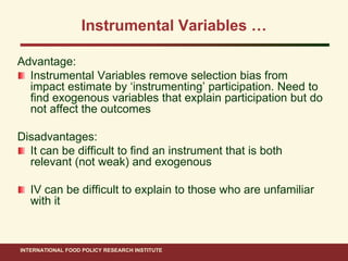 Ahmed ifpri impact evaluation methods_15 nov 2011