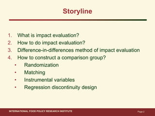 Ahmed ifpri impact evaluation methods_15 nov 2011