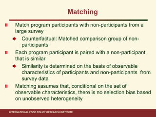 Ahmed ifpri impact evaluation methods_15 nov 2011