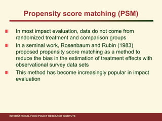 Ahmed ifpri impact evaluation methods_15 nov 2011