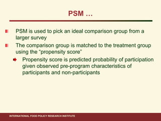 Ahmed ifpri impact evaluation methods_15 nov 2011