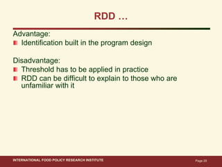 Ahmed ifpri impact evaluation methods_15 nov 2011