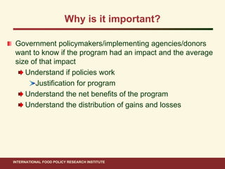 Ahmed ifpri impact evaluation methods_15 nov 2011