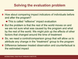 Ahmed ifpri impact evaluation methods_15 nov 2011