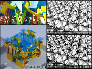 SMOKING BUILDING ARCHED DOMES
 