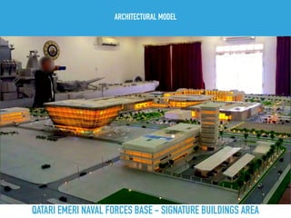 QATARI EMERI NAVAL FORCES BASE - SIGNATURE BUILDINGS AREA
ARCHITECTURAL MODEL
 